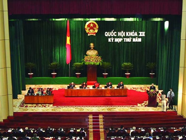 Rèm màu xanh cho sân khấu hội trường