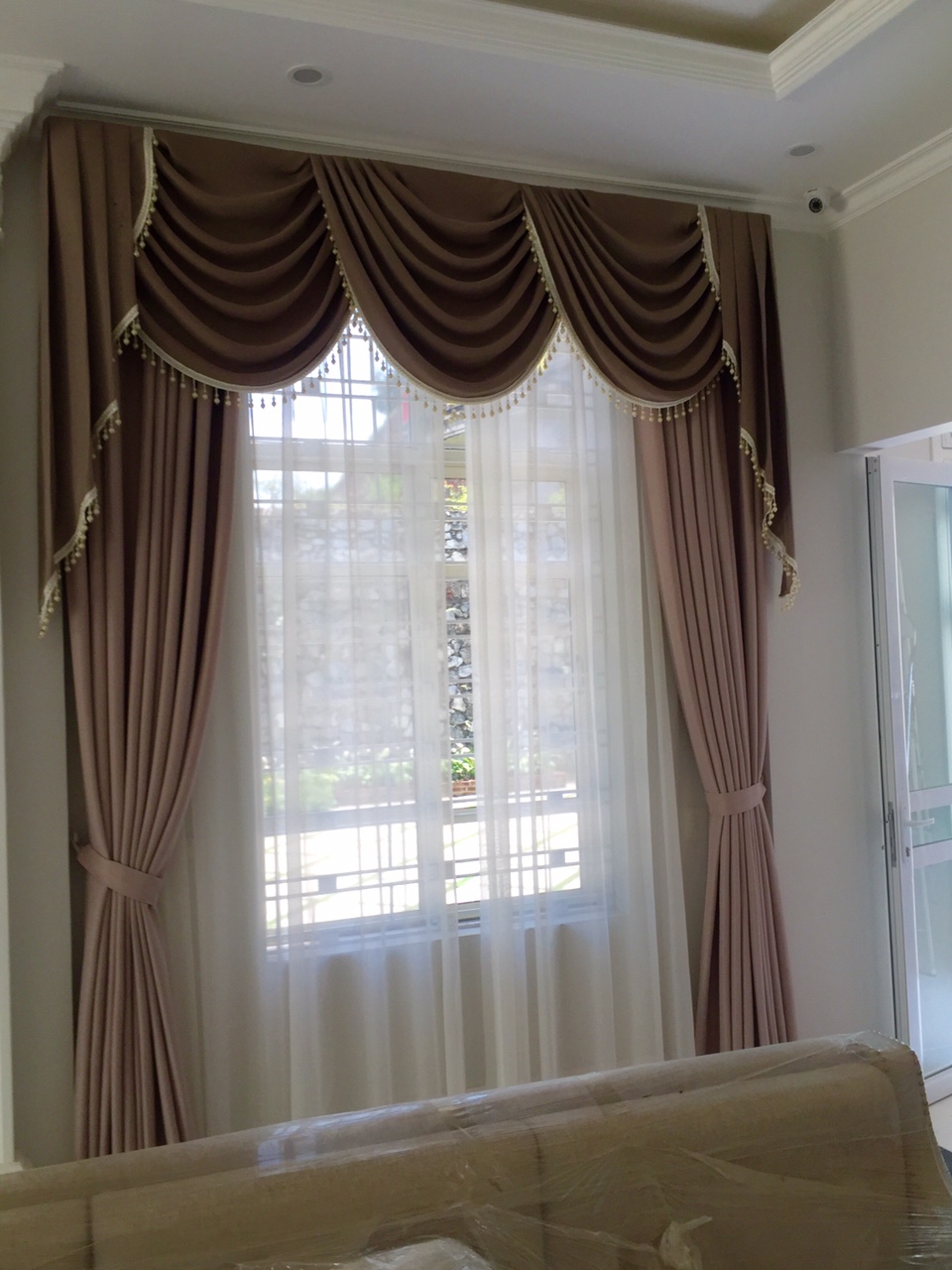 May rèm vải 2 lớp cho phòng ngủ nhà mới