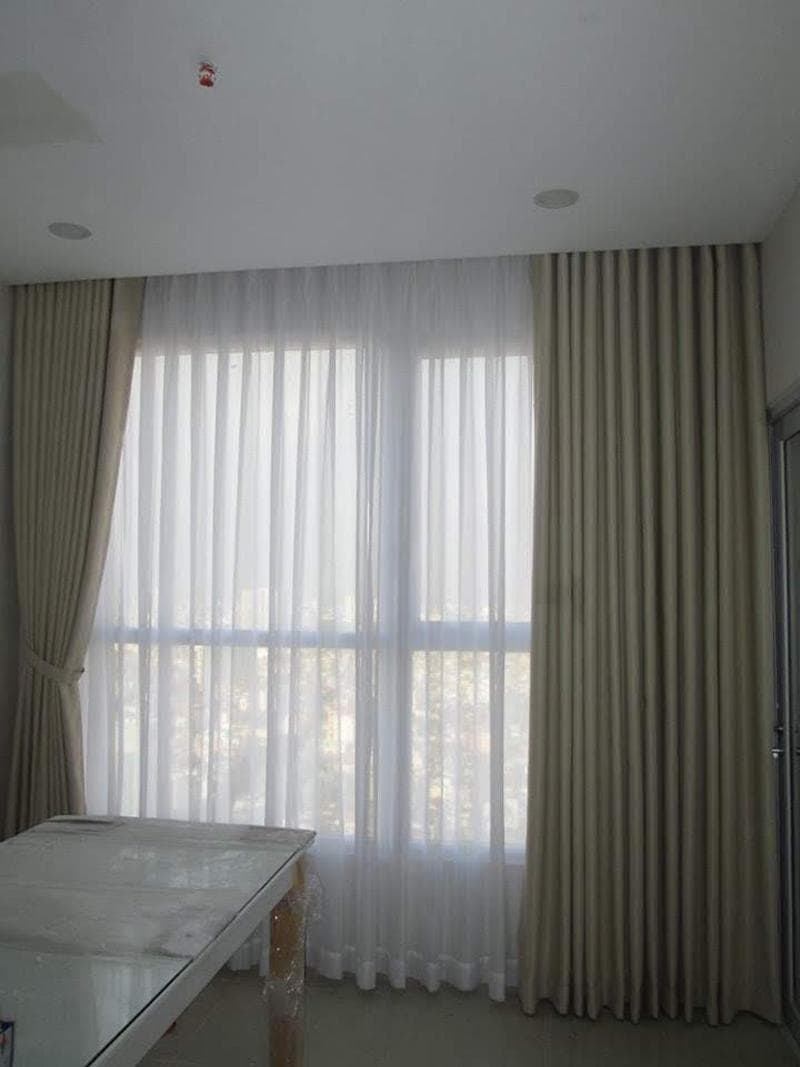 Rèm vải 2 lớp cho căn hộ