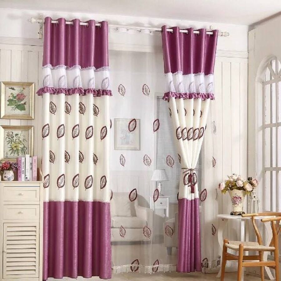 Rèm vải họa tiết cho căn hộ hiện đại